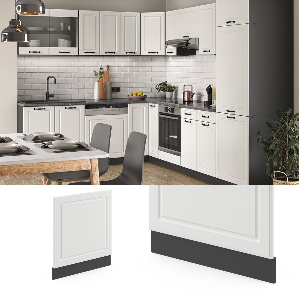 Plan De Travail Cuisine Vicco R-Line - Design Marbre Blanc, 60 Cm - Robustesse Et Style Moderne