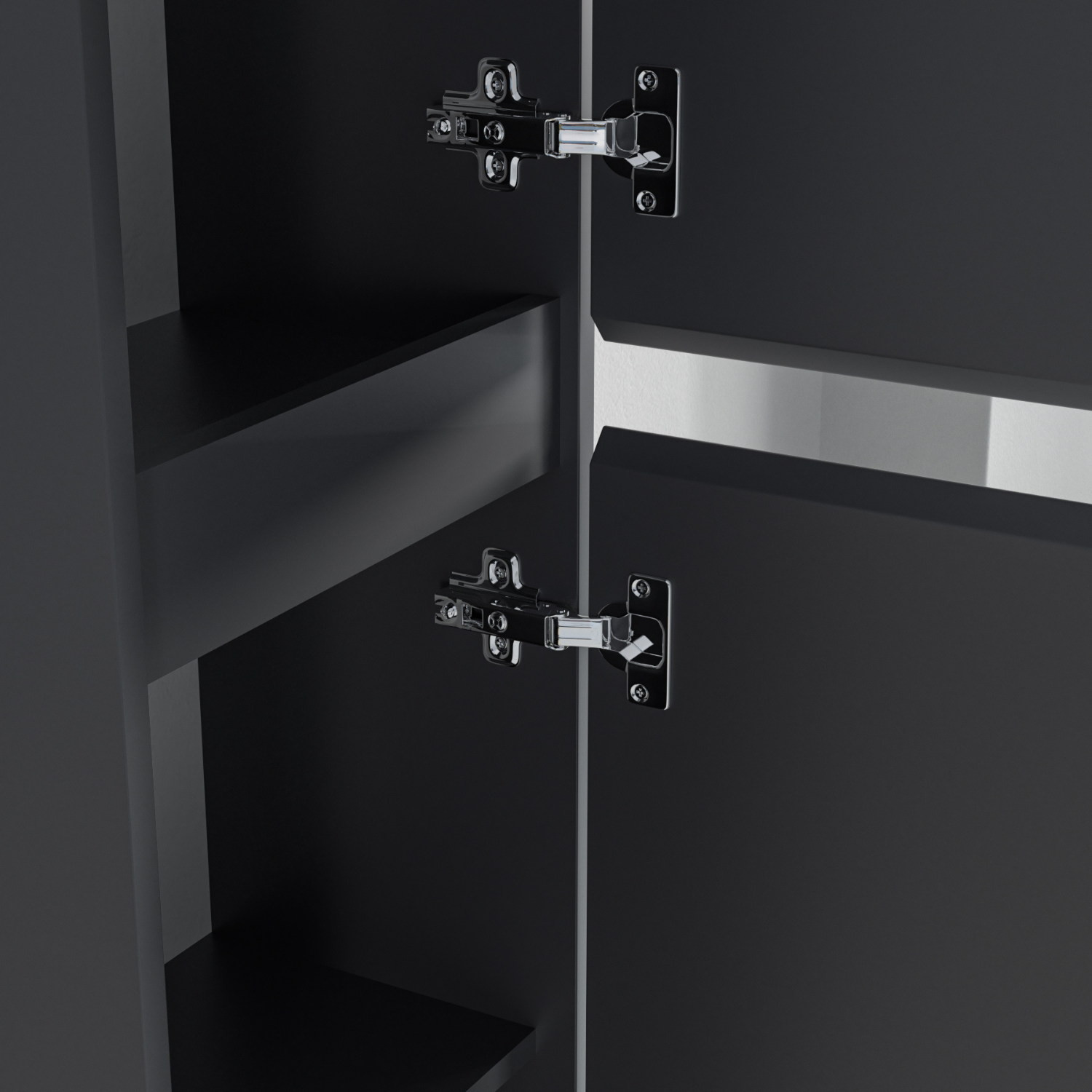 LOMAZOO colonne salle de bain Marbella noir mat - 140cm - 6