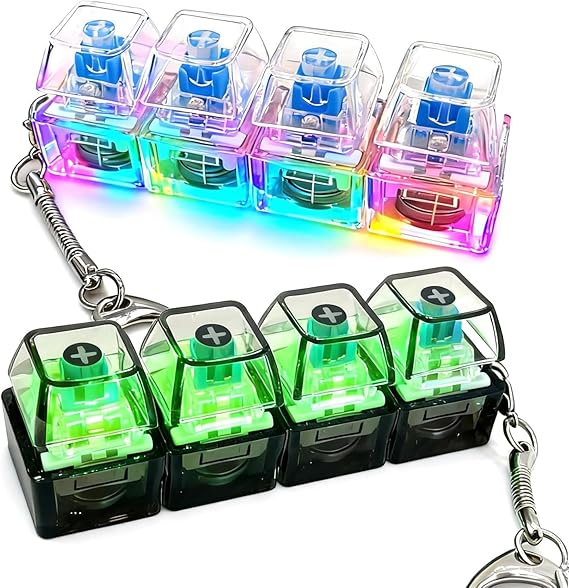 2pcs Porte-clés clavier fidget spinner, cliquetis de touches, soulage l'anxiété, porte-clés clavier lumineux | Leroy Merlin