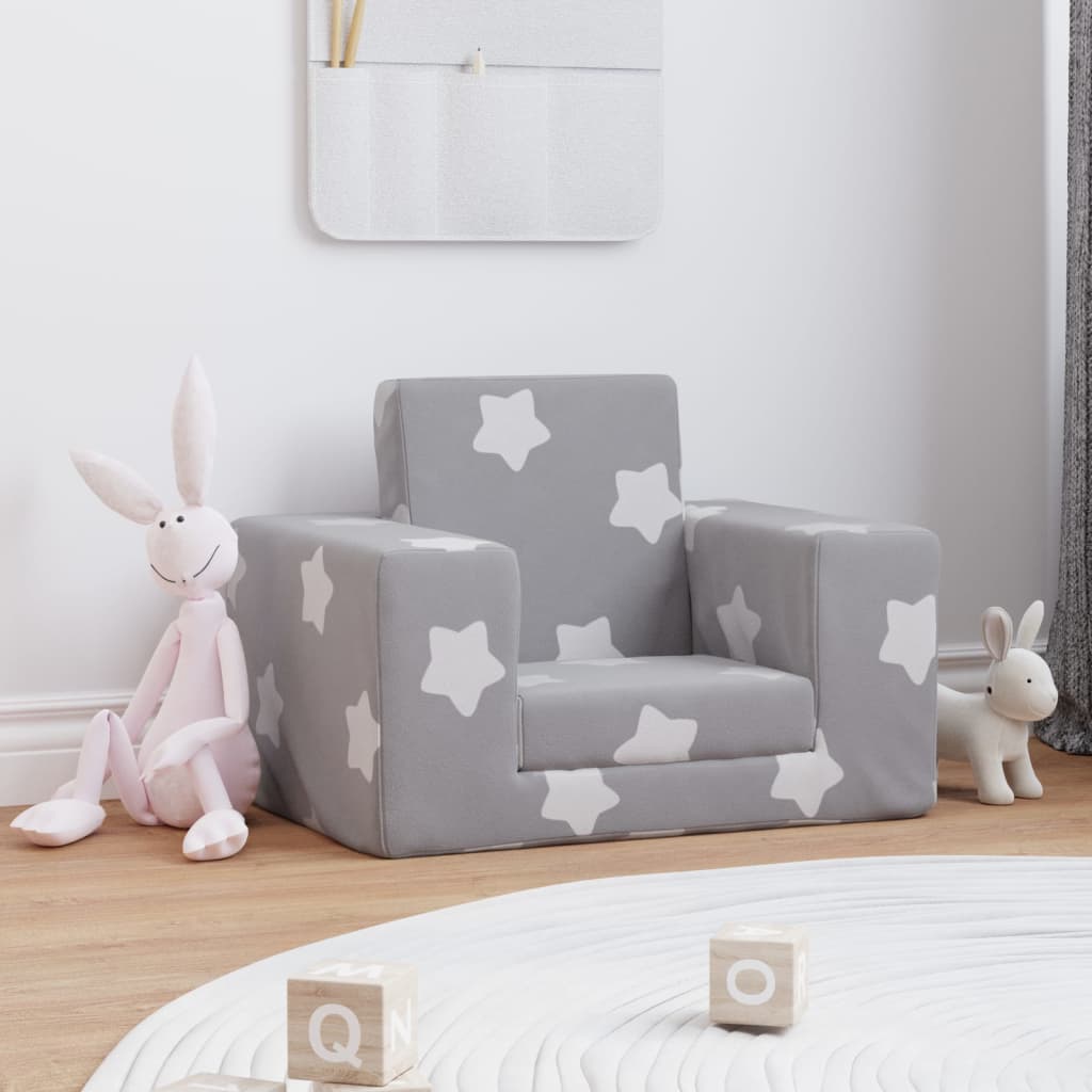 Matelas De Sol Lumineux 3 Volets COSTWAY - Motifs étoiles Phosphorescents | Canapé-lit Enfant Pliable, Housse Lavable