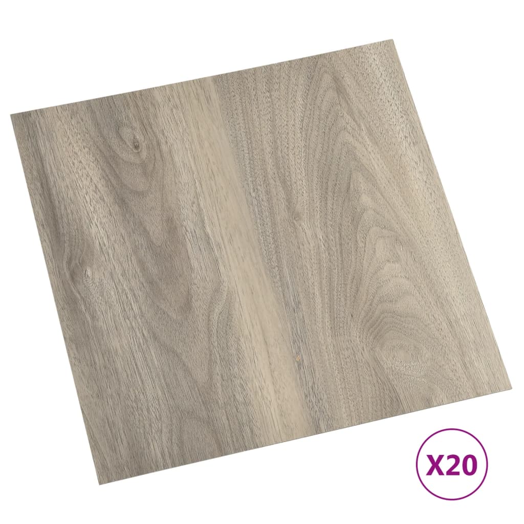 20 piezas lamas de suelo autoadhesivas | tarimas de suelo | tarimas autoadhesivas pvc 1,86 m² gris taupe cfw98808