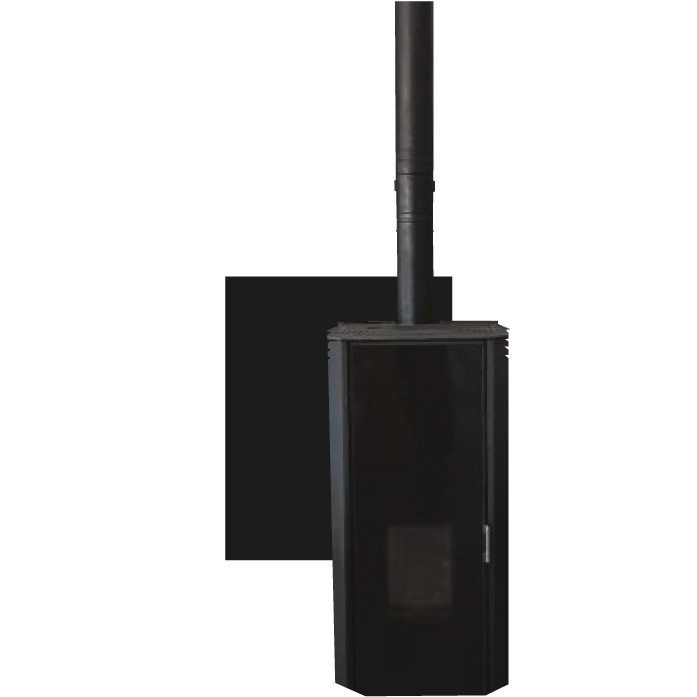 deko-poele.fr | Panneau de protection NOIR RAL 9005| Largeur 80 - Hauteur 100cm - 2