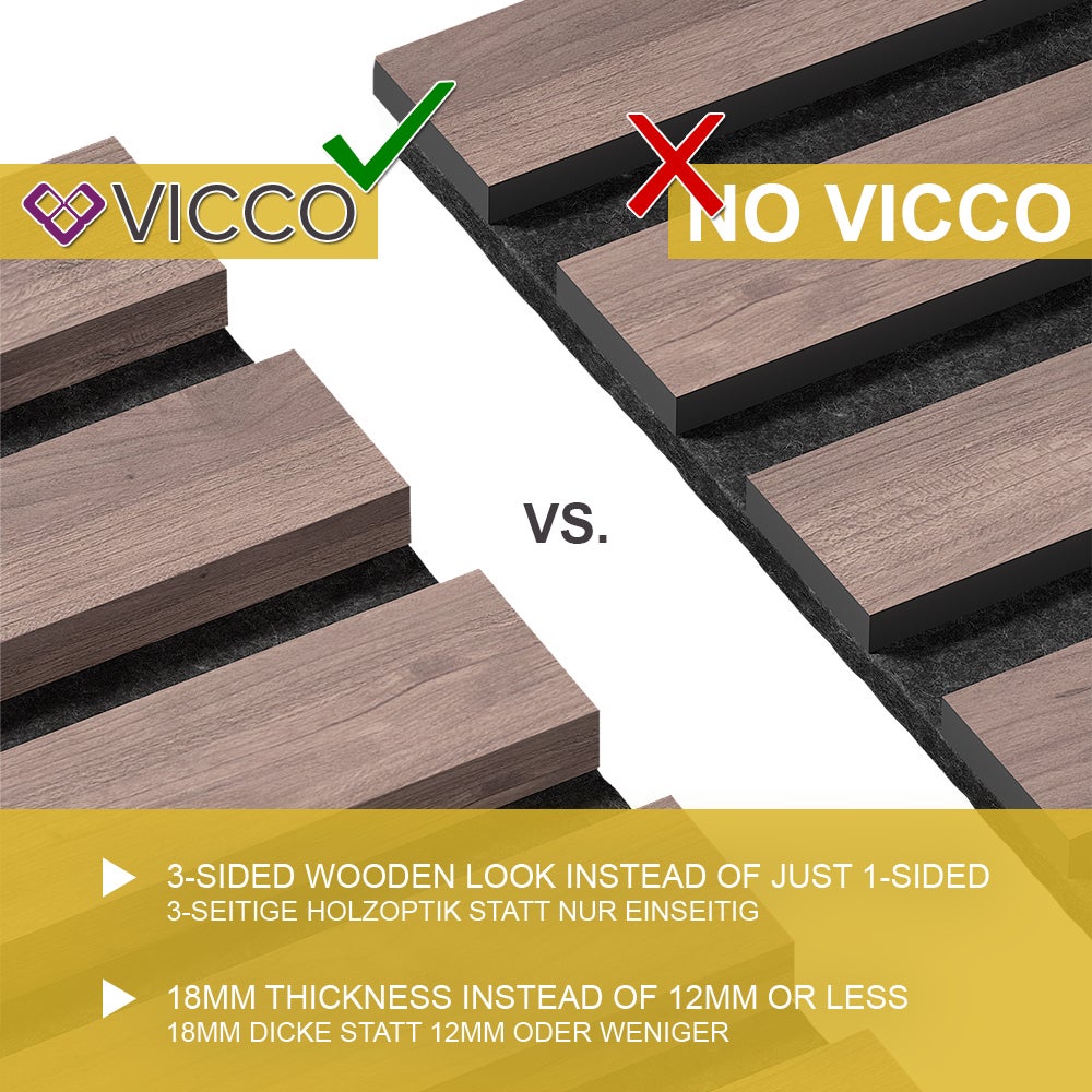 Vicco Panele ścienne Sonoa, Orzech włoski/Brązowy, 4 szt. - 4