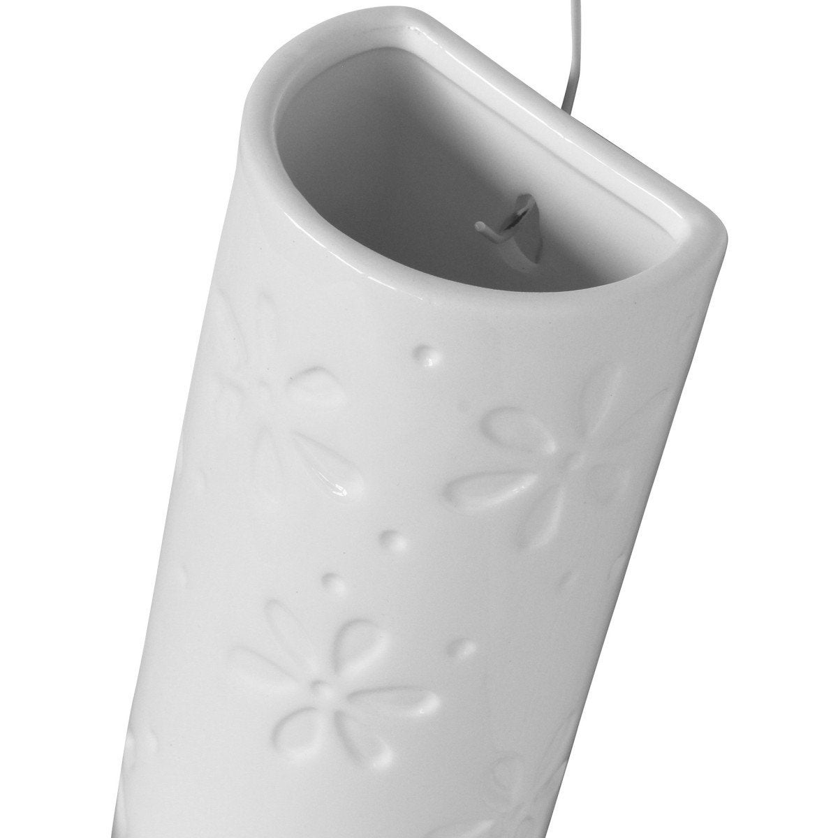 Humidificador de cerámica - Lote de 4 - Blanco, estampado con flores - Loza - 3