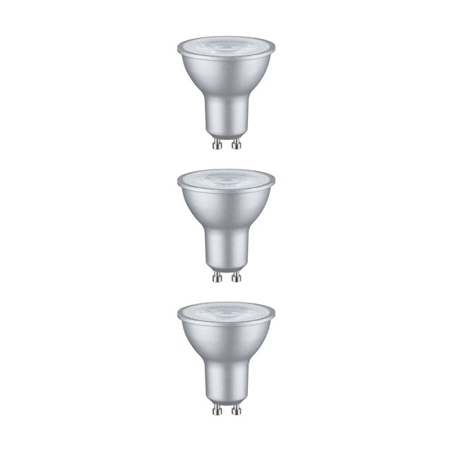 Kit Standard 230 V Réflecteur LED GU10 Kit de 3 3x460lm 3x7W 2700K gradable Chrome mat