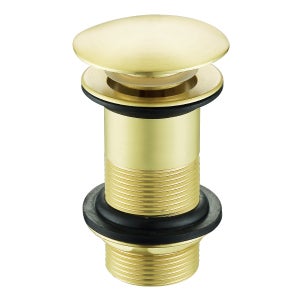 Valve Clic-Clac Universelle AQG Pour Lavabo - Or Brossé, Compatible Trop-Plein