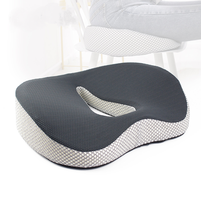 Pernă pentru ameliorarea durerilor de coccis, pernă din spumă cu memorie pentru prostatită, 46×38×10cm (gri)