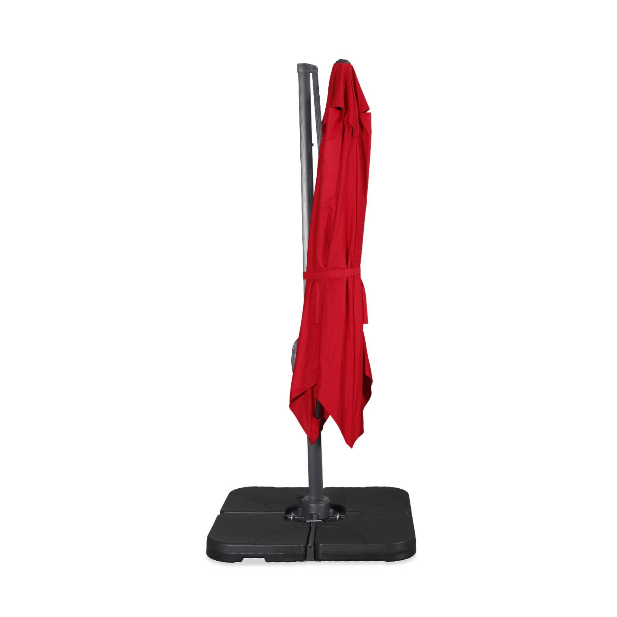 Sombrilla cuadrada 3x3m, Rojo - 7