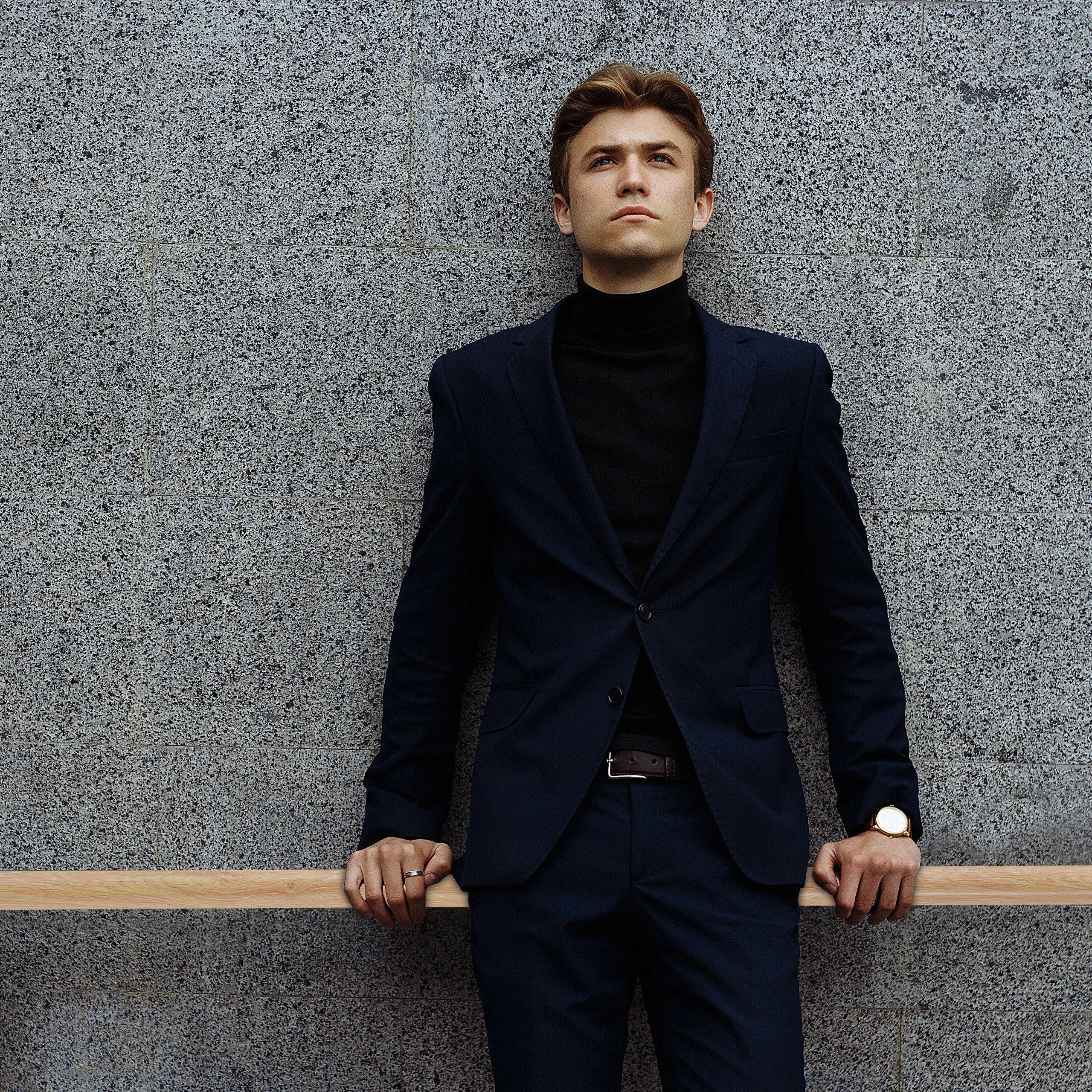 Rampe d’escalier, 150 cm, Main courante escalier, Aluminium, Aspect hêtre intérieur extérieur, Ø 42mm, nature, Relaxdays - 2