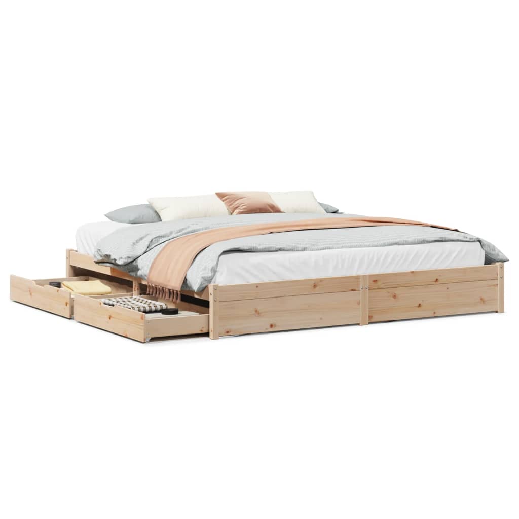 Lit Double Lit Adulte Cadre De Lit Sans Matelas X Cm Bois