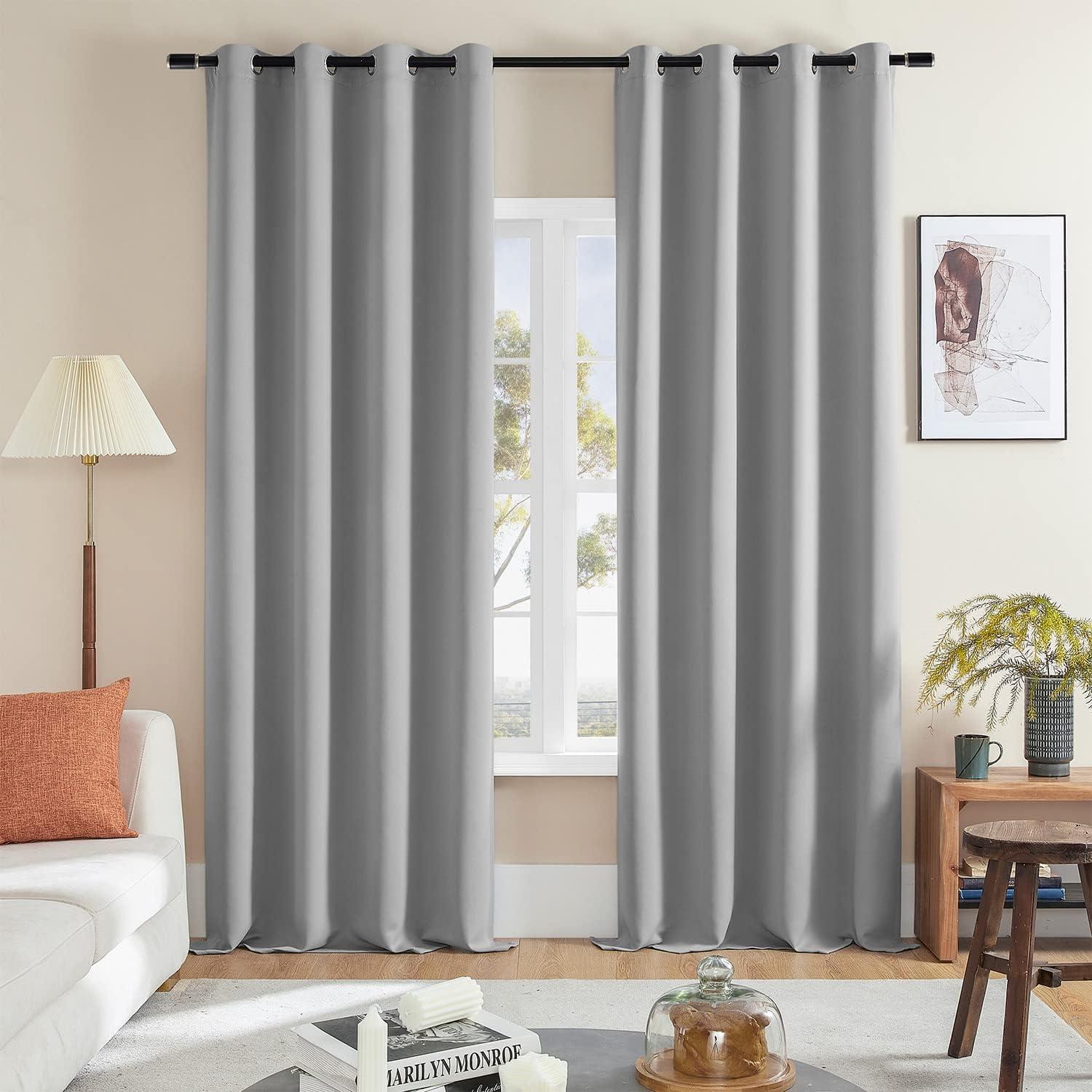 Tende Oscuranti Per Camera Da Letto Galaxy - 2 Pannelli 150x150 Cm, Tessuto Poliestere Con Occhielli