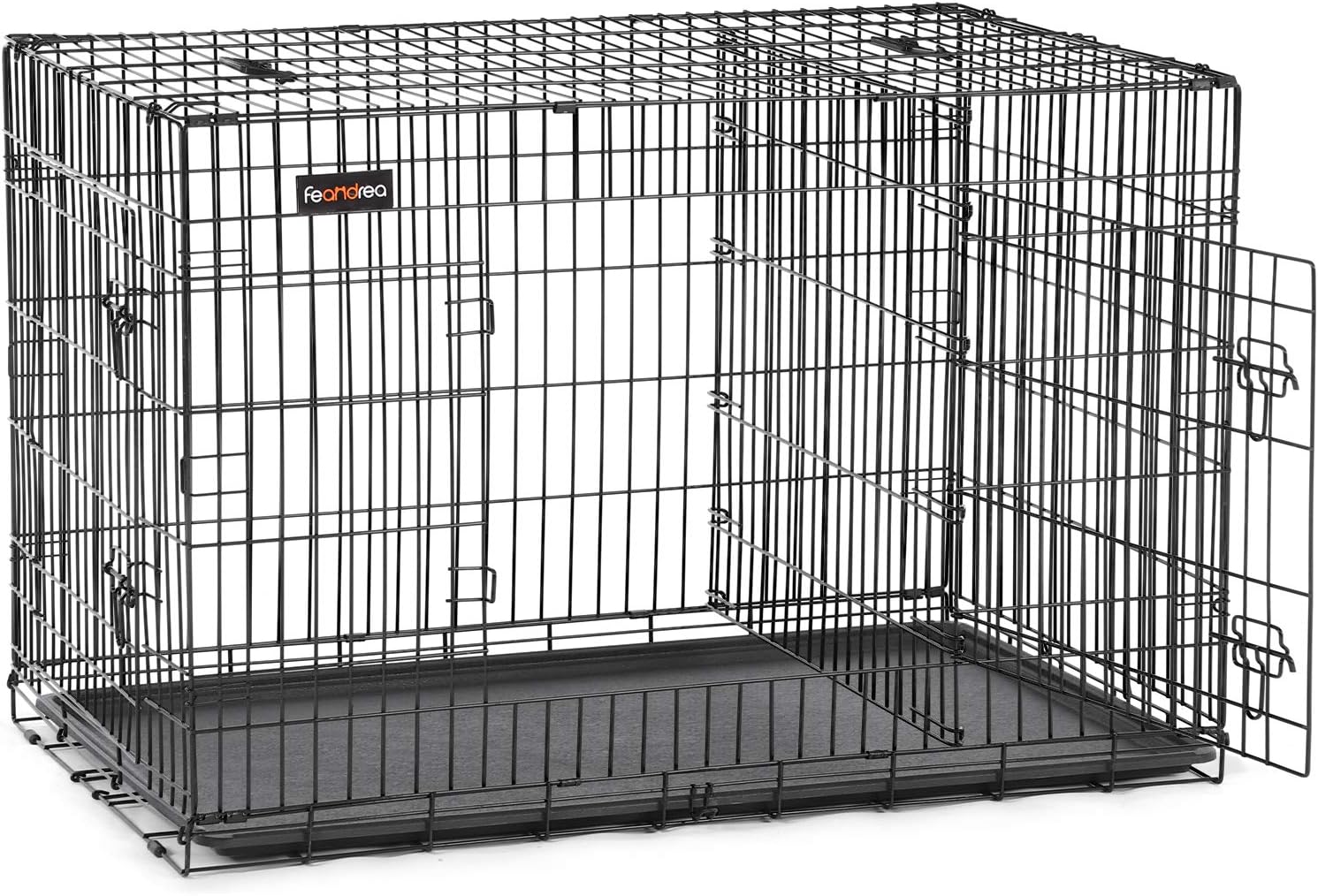 Gabbia Per Cani Grande 121x76x81 Cm – Pieghevole Con Vassoio Antifughe, Per Interni, Viaggi E Campeggio