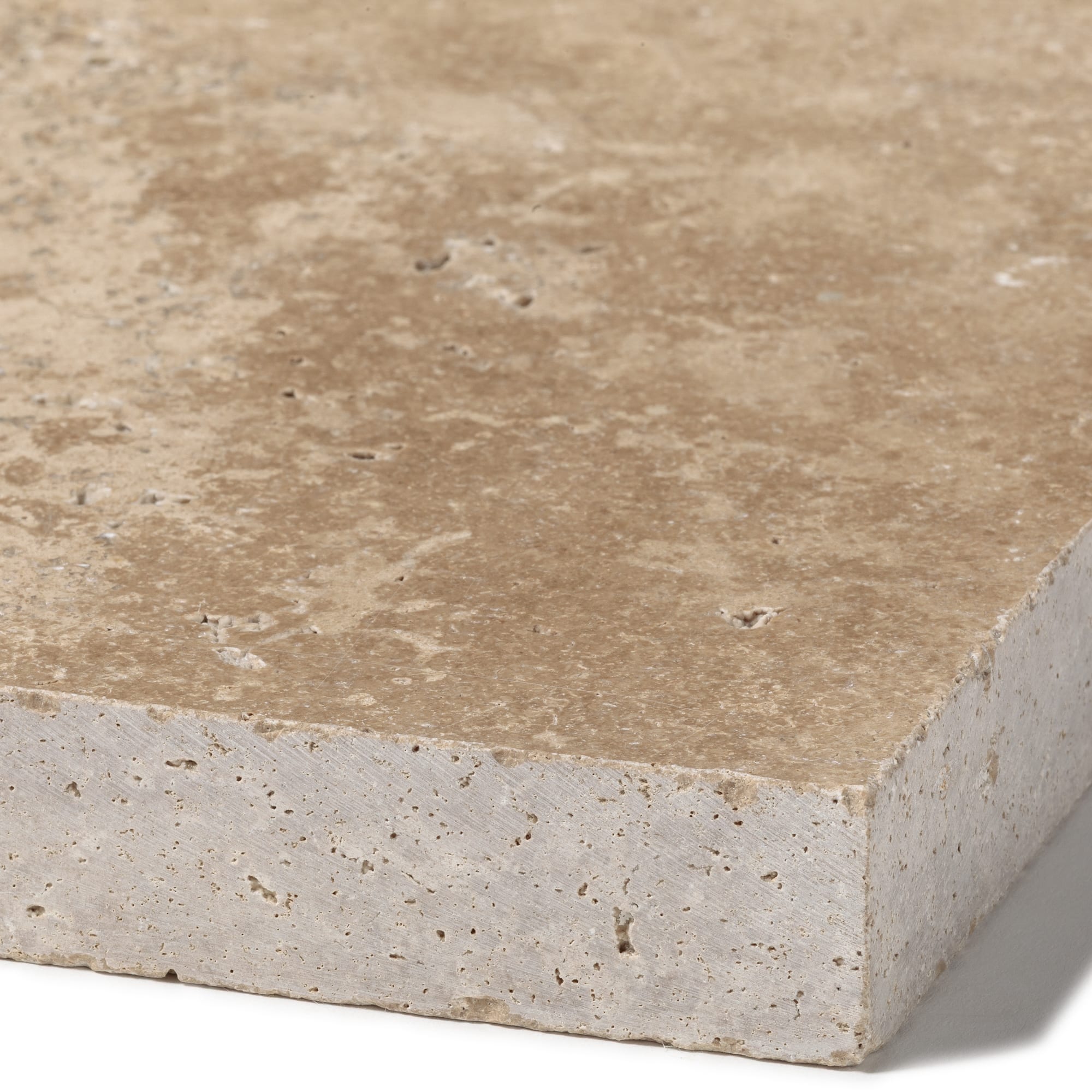 Margelle de piscine Travertin Beige Nuancé 61x33x3 cm Bord Droit (à l'unité) - RO'MA NATURE - 2