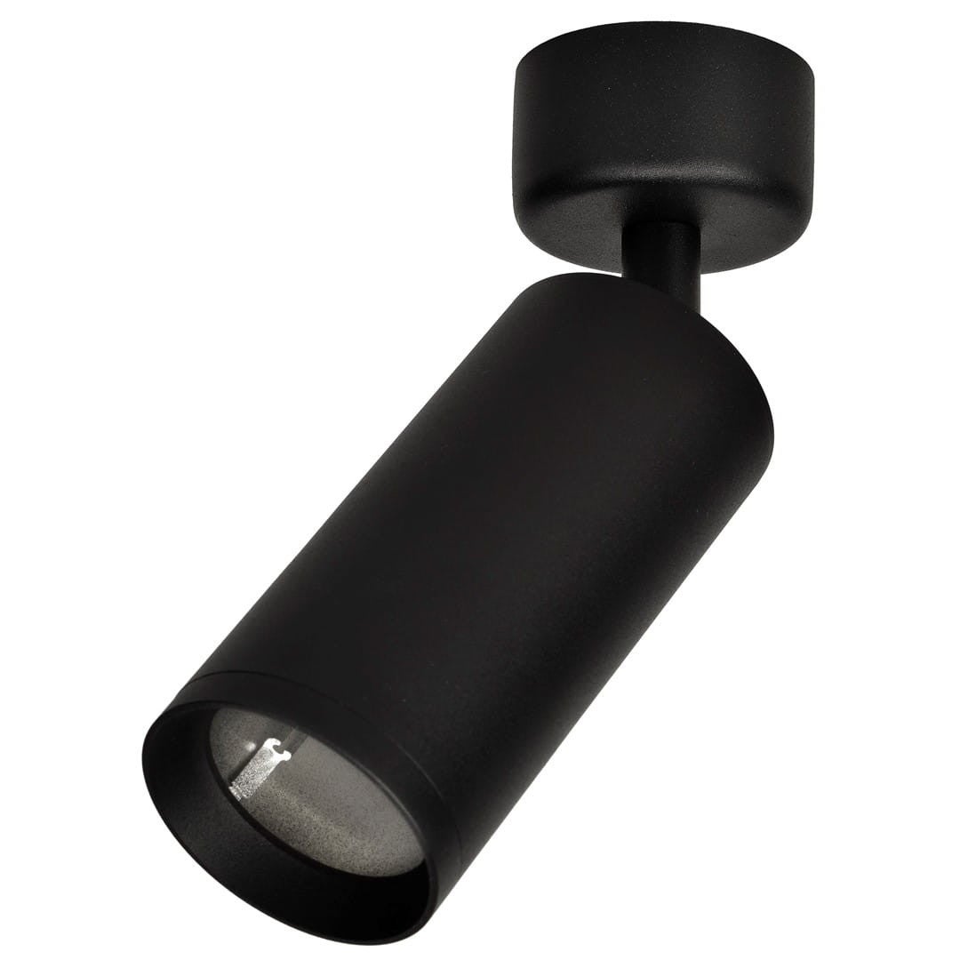 Reflektor sufitowy spot natynkowy Mica okrągły czarny 1xGU10x40W wym: 6 x 6 cm metal Milagro