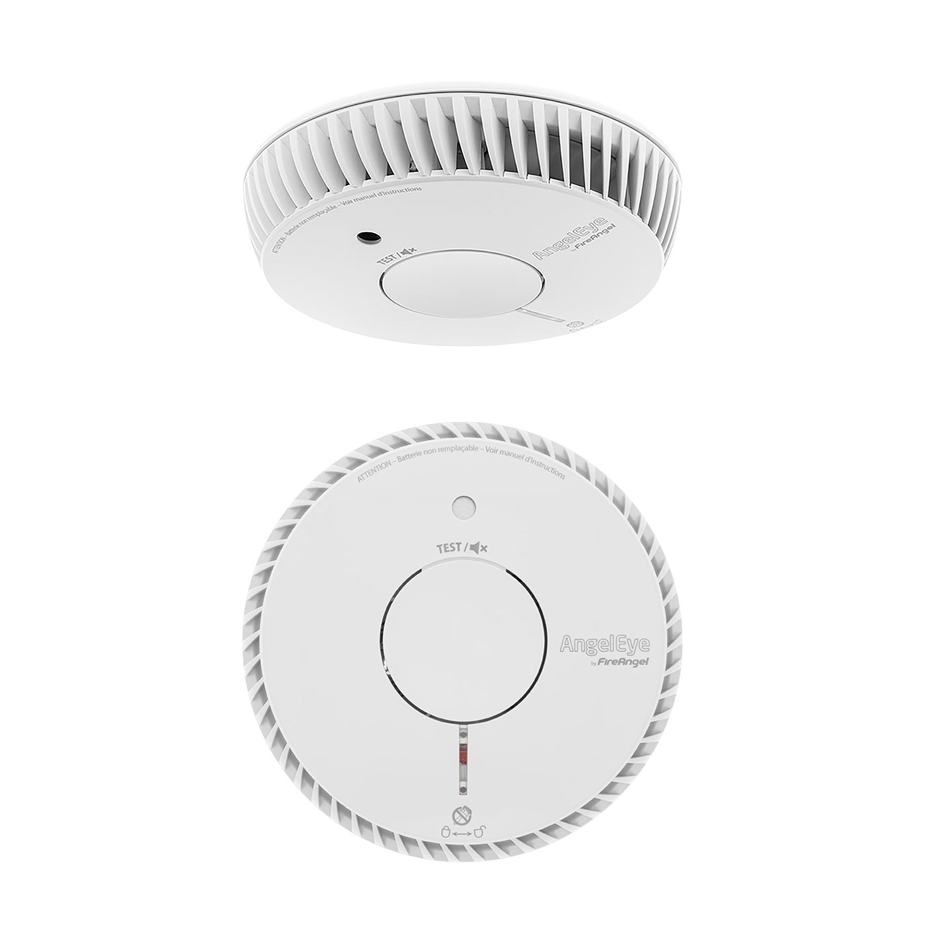 Lot De 5 Détecteurs De Fumée NF Autonomie Et Garantie 10 Ans 5 Supports Aimants Angeleye 62639618
