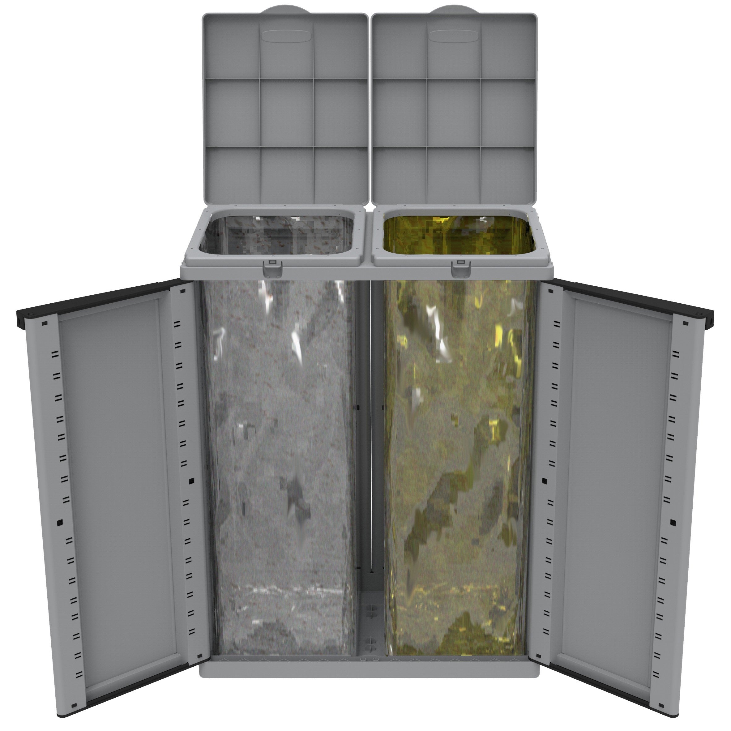 Sistema Pattumiera Estraibile Addis 2x10L – Plastica Riciclata, Per Credenza 60cm