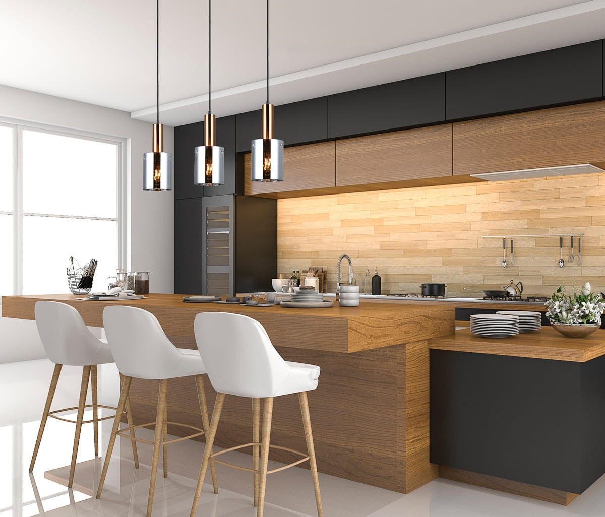 Suspension design Sardo verre fumé - 2