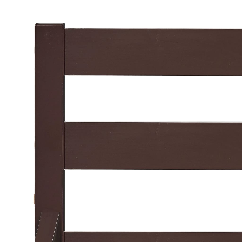 Cadre de lit sans matelas marron foncé pin massif 160 x 200 cm - 5