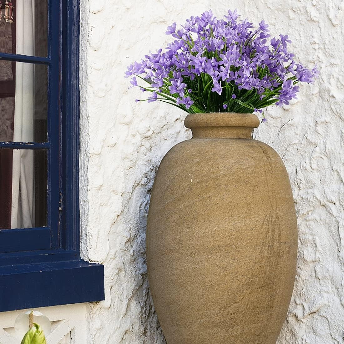 Szt sztucznych kwiatów orchidei odpornych na promieniowanie UV realistyczne kwiaty na balkon sztuczna roślina dekoracja do ogrodu domu na ślub stół