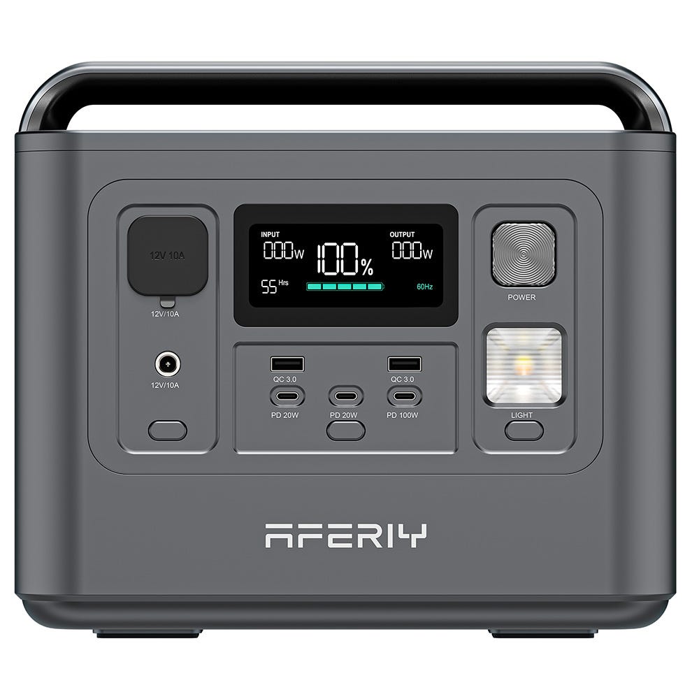 P010 Format Centrale électrique portable AFERIY P010, 800W 512Wh Batterie LiFePO₄ ...