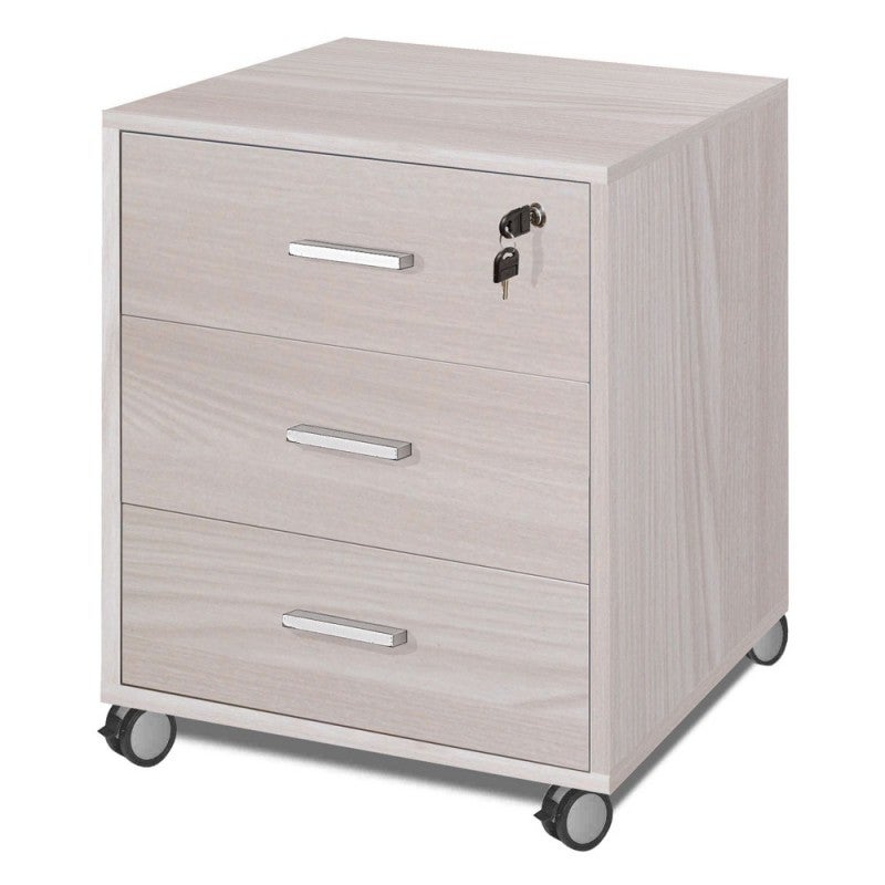 Sarmog Armoire 3 tiroirs à roulettes collection Quadrante Orme Clair - 6