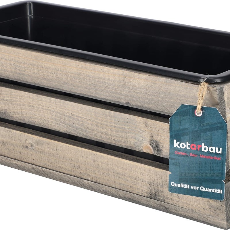 Skrzynka balkonowa taras drewniana 40 kwiaty wkład - KOTARBAU