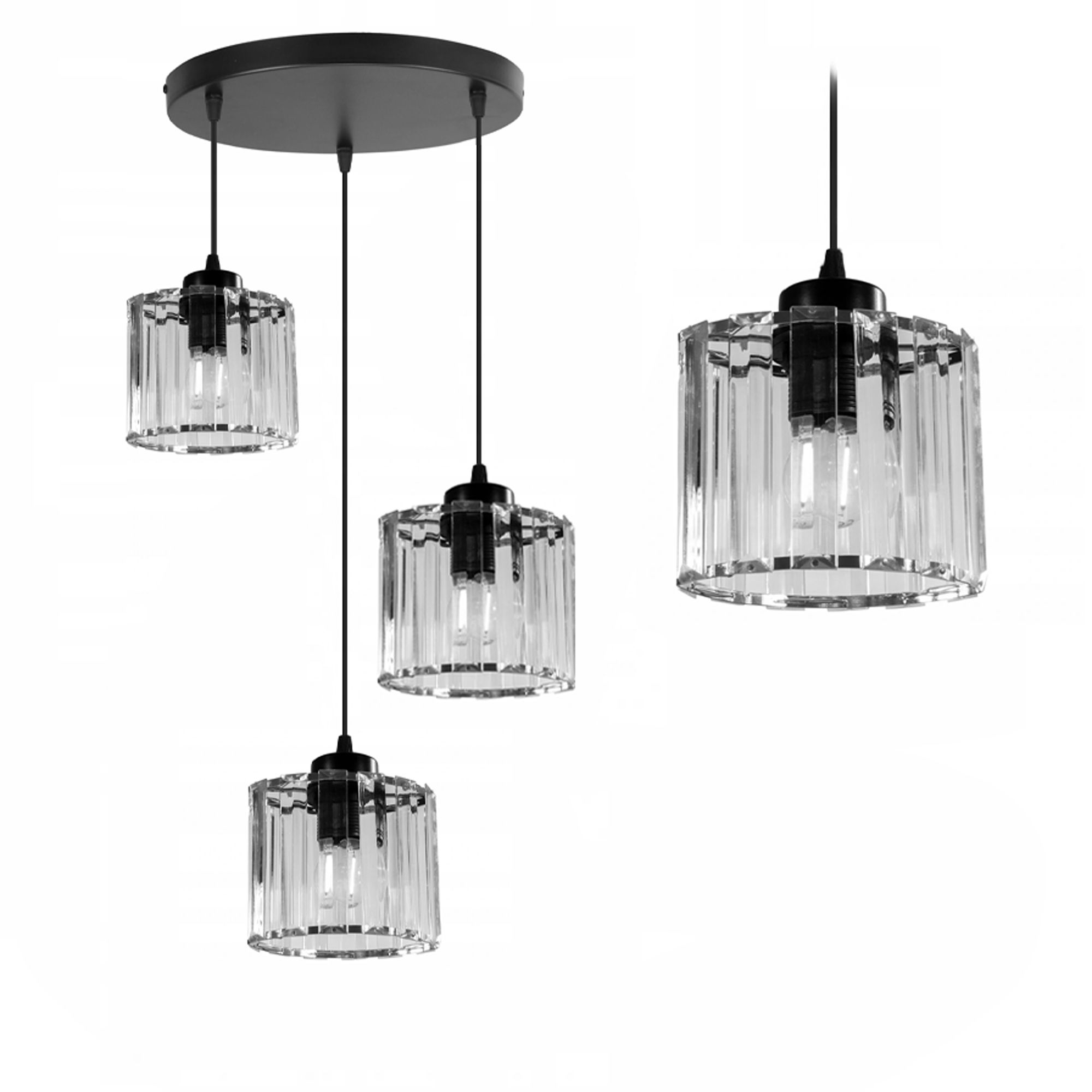 Lampa Sufitowa Wisząca Toolight App513-3Cpr Czarny