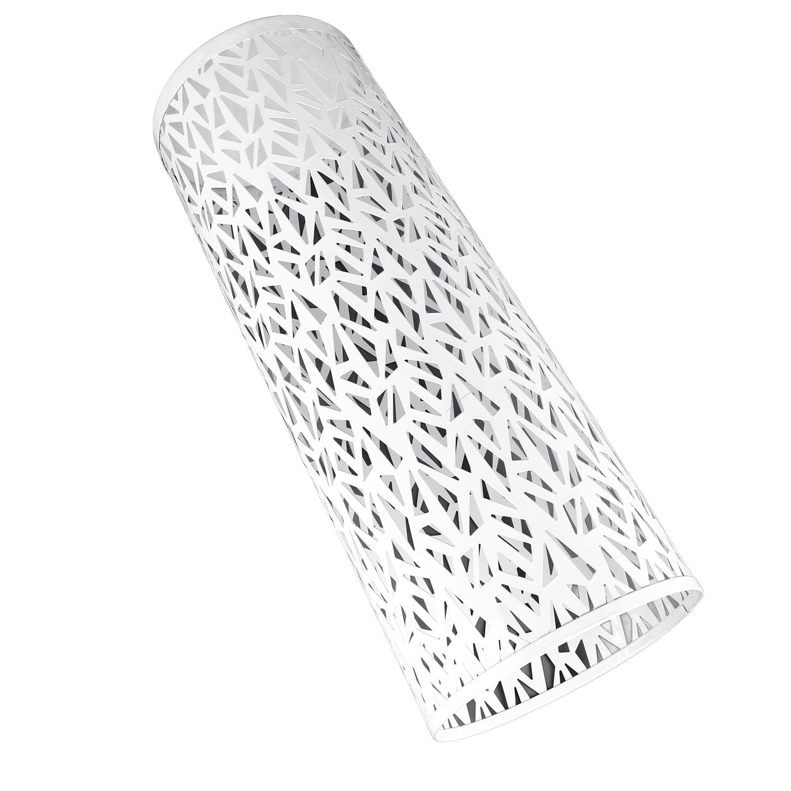 Porte-parapluie rond métal blanc 23x15 cm ajouré résistant rustique bureau entrée maison – ComfortXL - 5