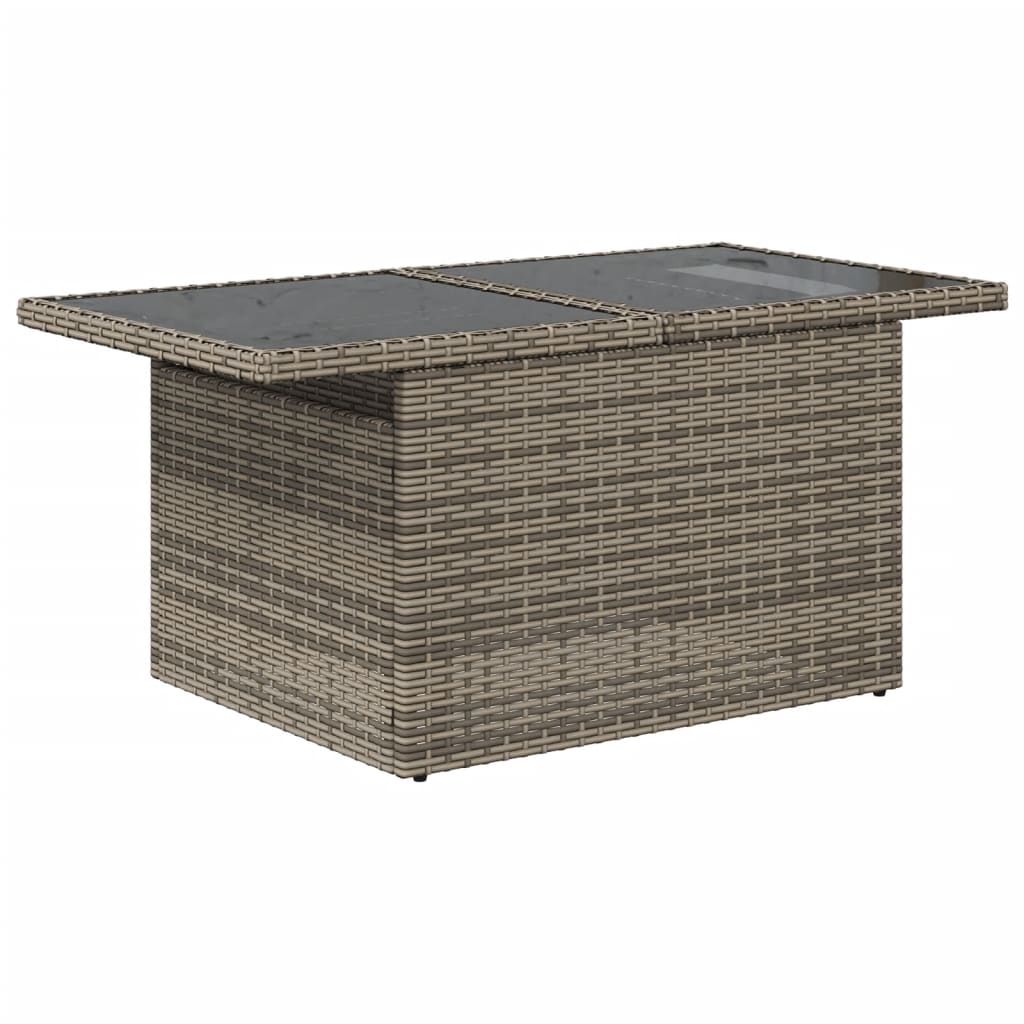 Set Divani da Giardino 7 pz con Cuscini Grigio in Polyrattan vidaXL - 9