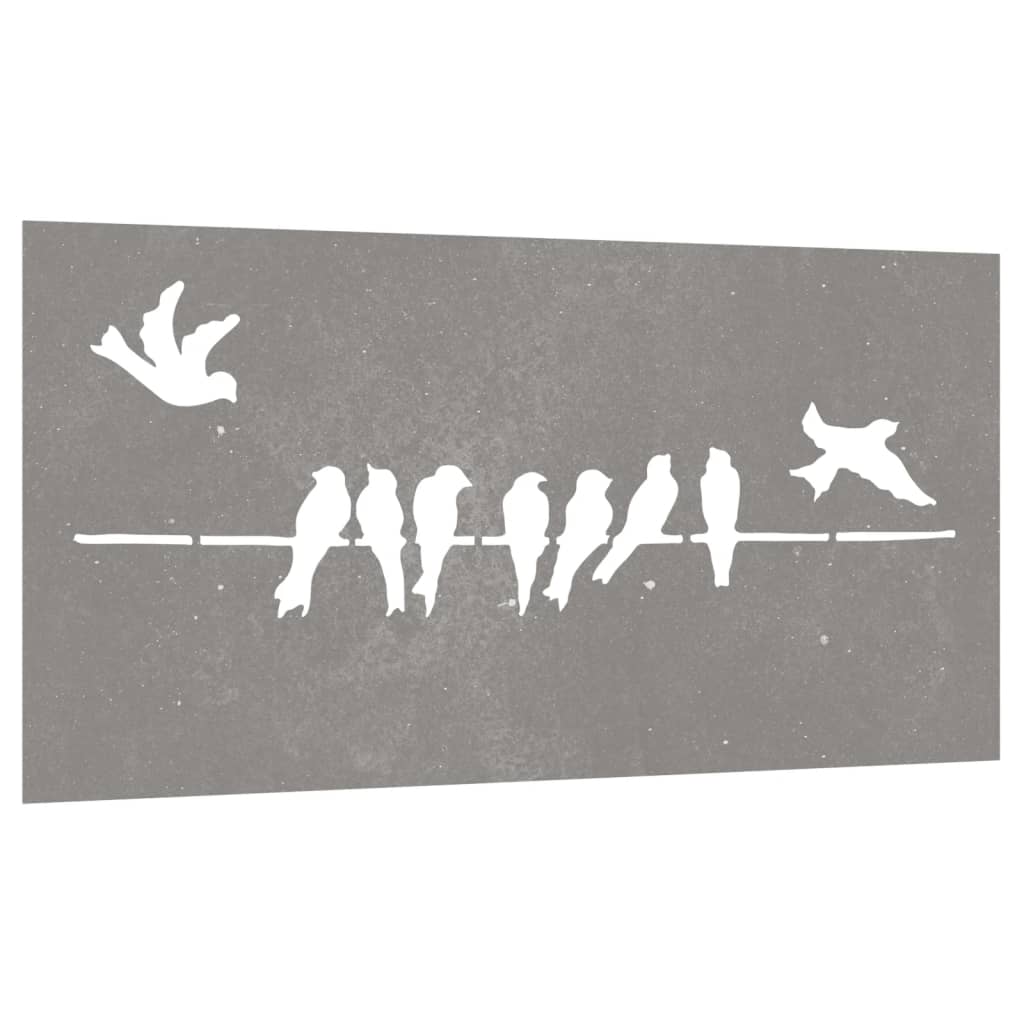 Maison Exclusive - Décoration murale jardin 105x55 cm acier corten design d'oiseau - 3