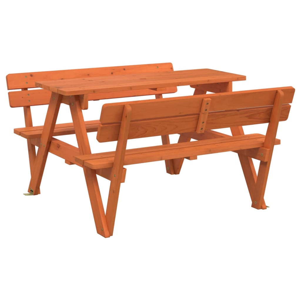 Gardenised Tavolo Da Picnic In Legno Per Bambini, Outdoor, Per Giardino E Cortile, Resistente, Capacità 99,8 Kg, Dimensioni 78,7x88,9x50,8 Cm - 5