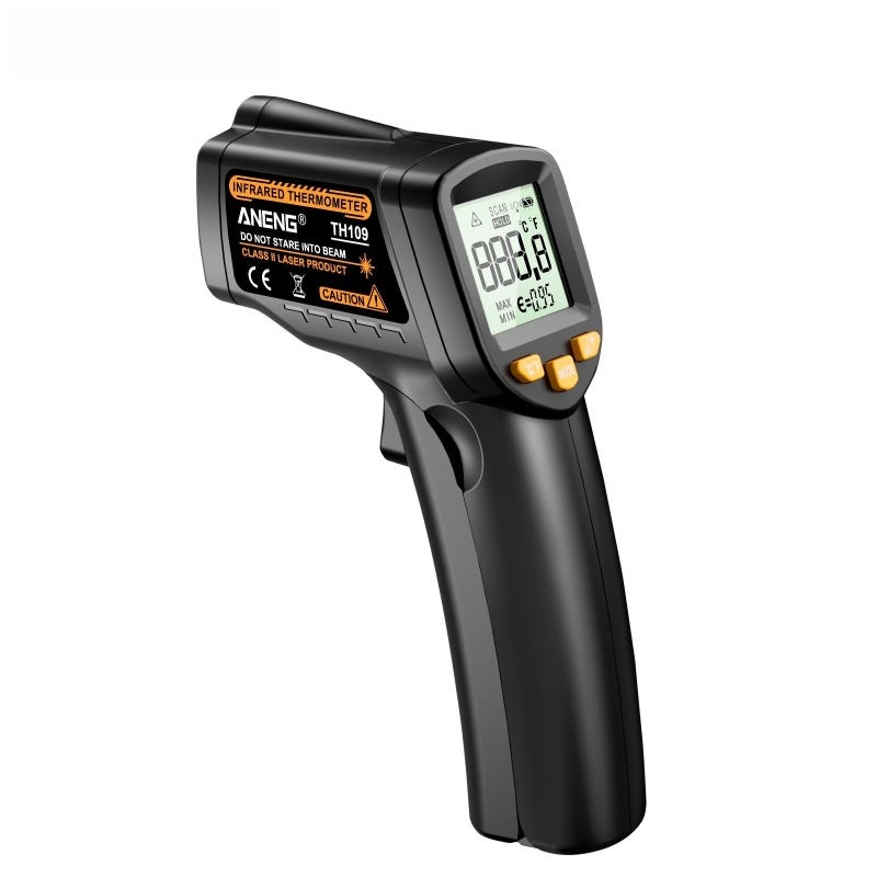 INFURIDER Thermomètre Infrarouge -50°C à 1500°C - Laser Double - Pyromètre Numérique Sans Contact D:S 30:1