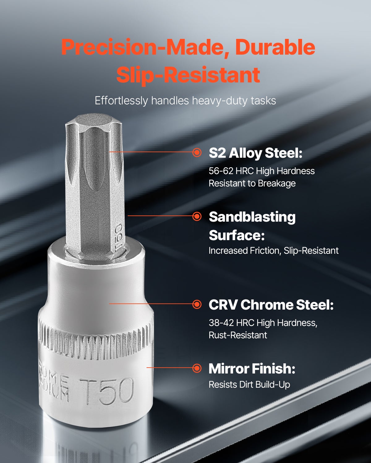 Lot De 25 Ebouts Torx Et Douilles Externes 1/4", 3/8" Et 1/2" - 13