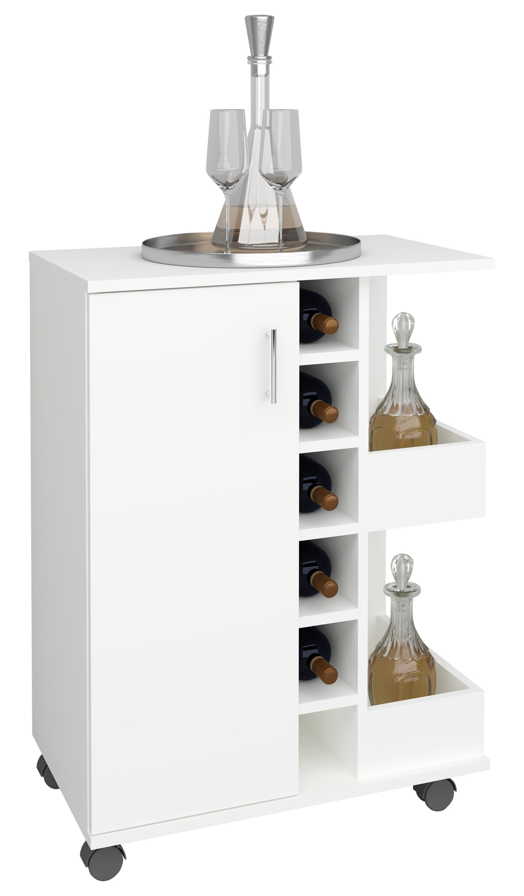 VCM chariot de cuisine Esilo Blanc H. 85 x B. 63 x T. 40 cm | Leroy Merlin