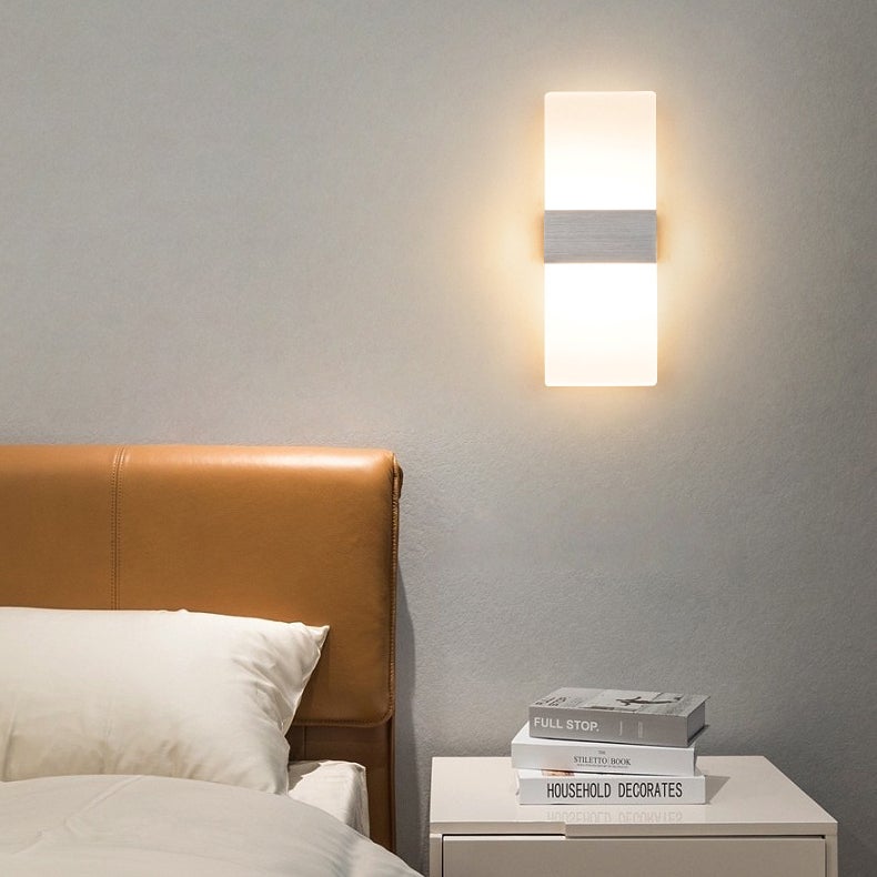 Aplique de pared moderno de 6 W arriba y abajo, 3 temperaturas de color ajustables, lámpara de pared LED para pasillo, dormitorio, pasillo - 6