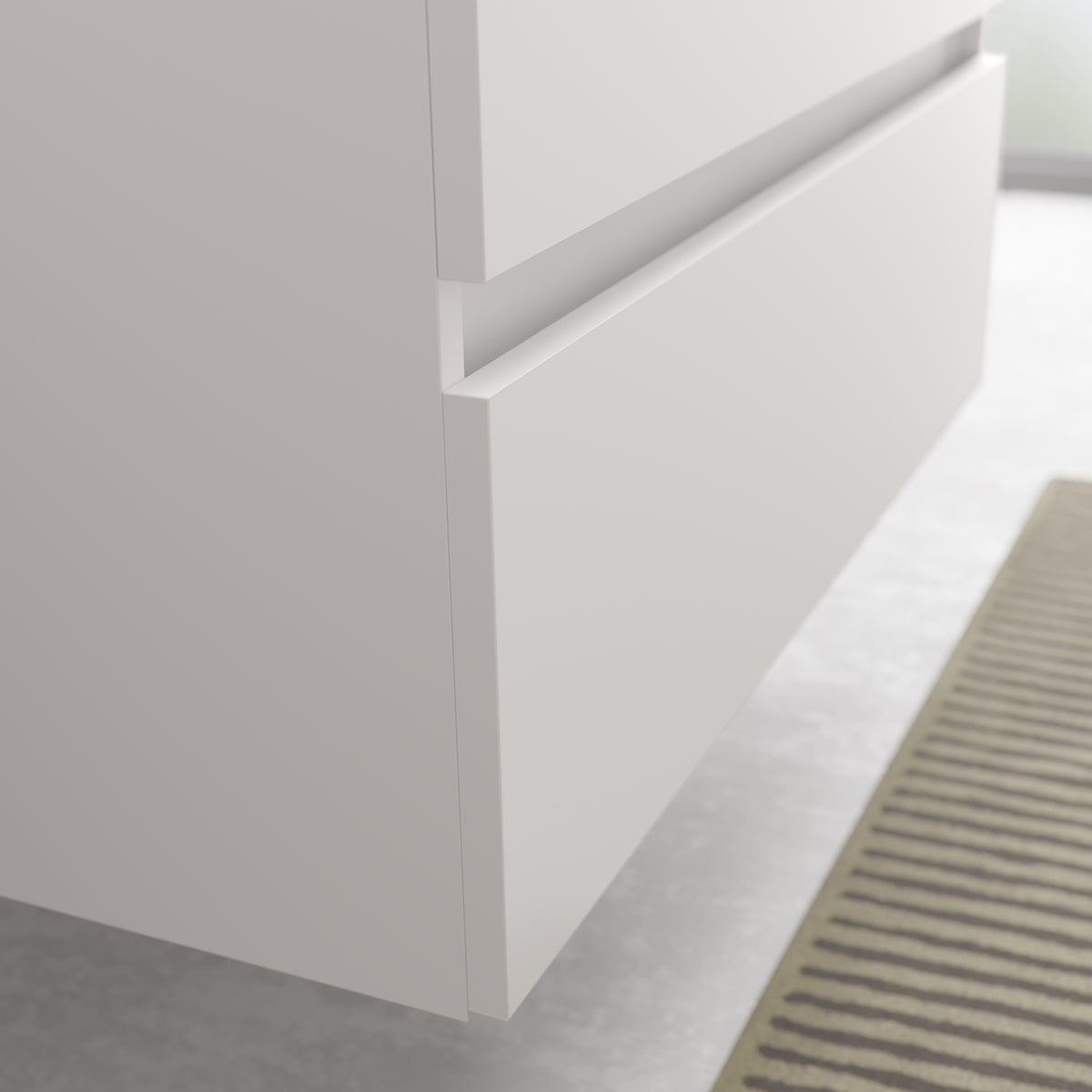 Meuble de salle de bain BEQUIA Plus 120cm Blanc mat | Vasque à poser Porcelaine Centrale - 3