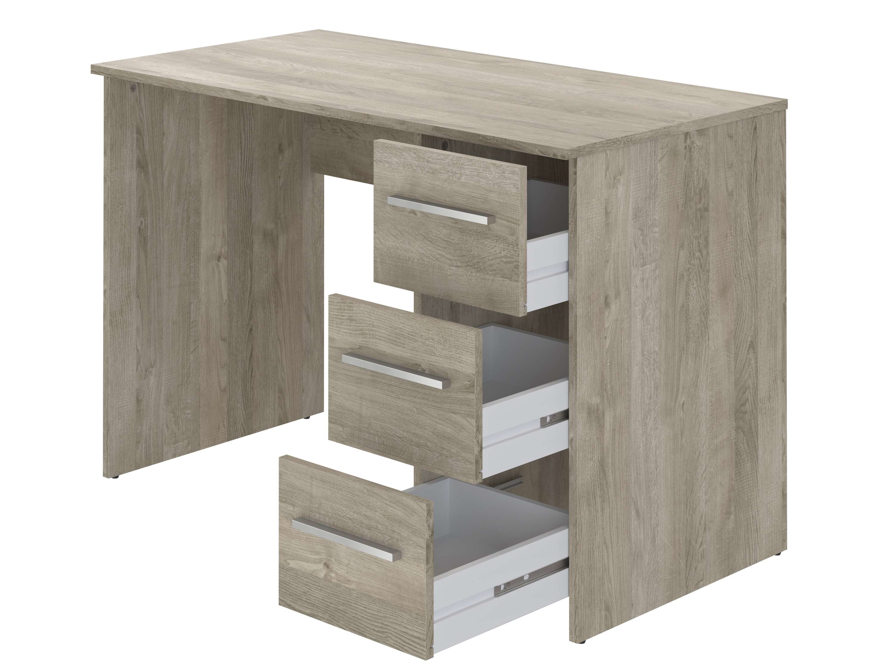 Bureau SAME 3 tiroirs 110x56x74 cm chêne TALESA - 6