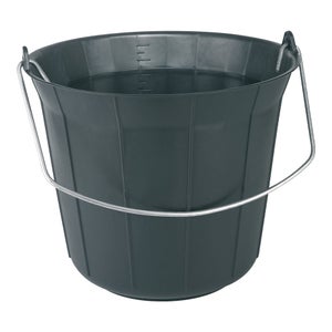 Seau De Maçon NESPOLI Avec Manche, 34 Cm, Noir – Robuste Et Polyvalent Pour Chantier Et Jardin