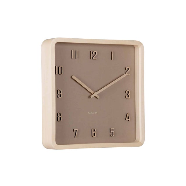Horloge murale Nervadura - Brun doux - 5.3x26x26cm - Karlsson