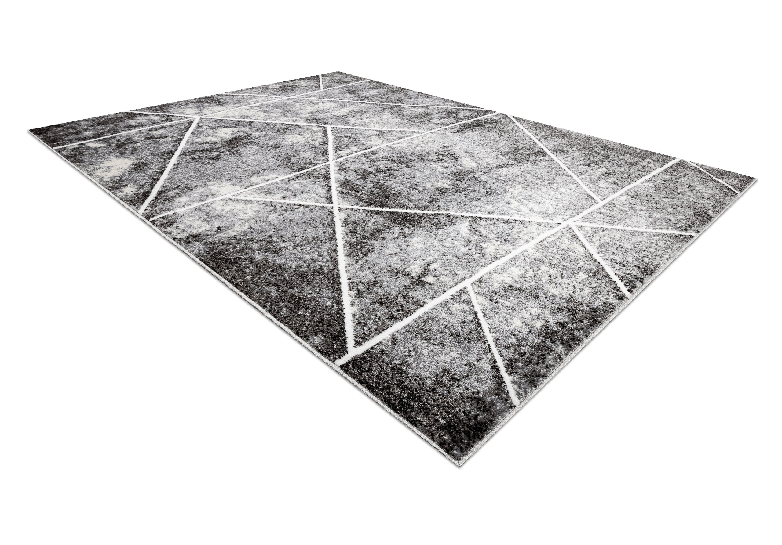 Dywan MATEO 8031/644 Nowoczesny, geometryczny, trójkąty - strukturalny szary 120x170 cm - 4
