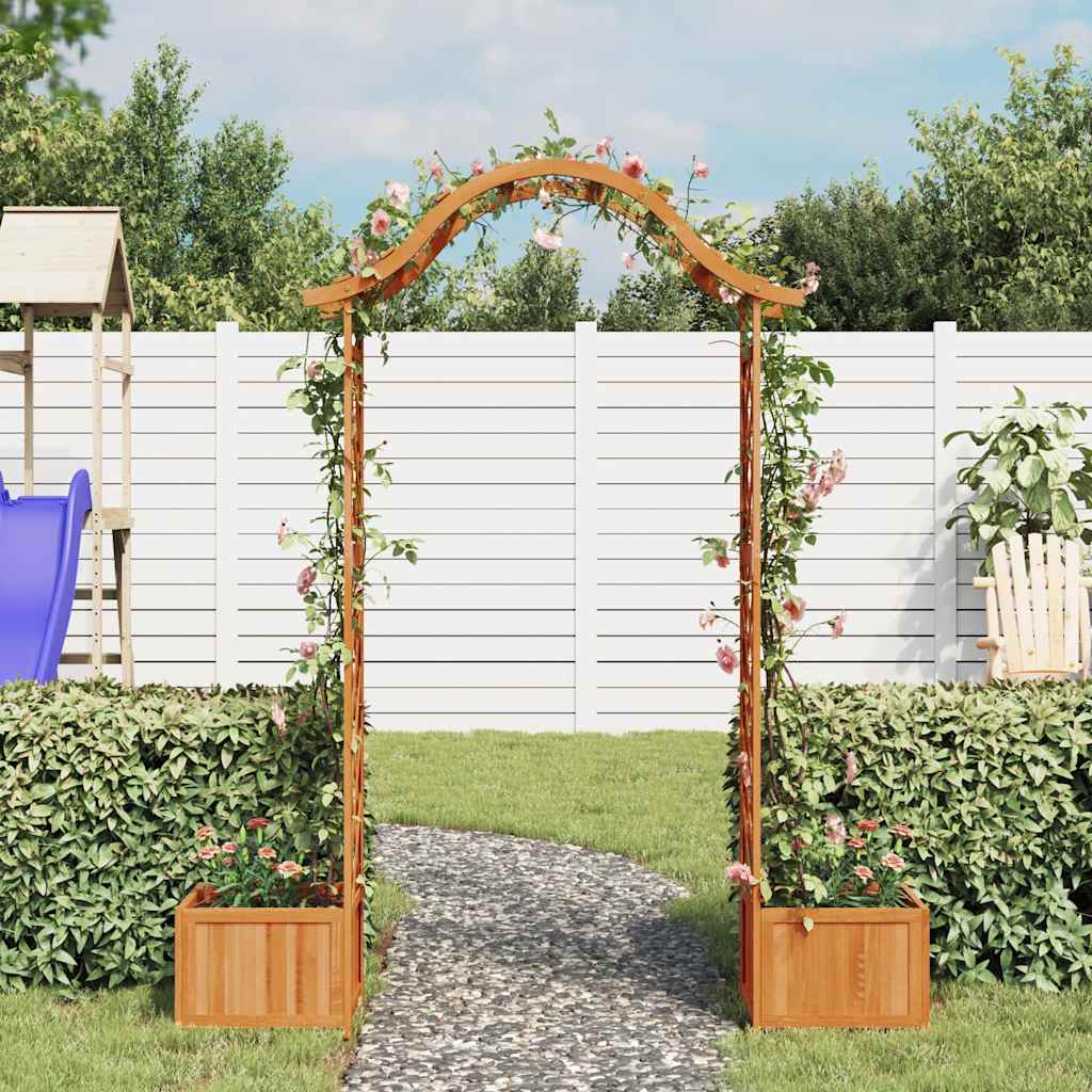 vidaXL Pergola de jardin avec jardinière Bois pin massif - 3
