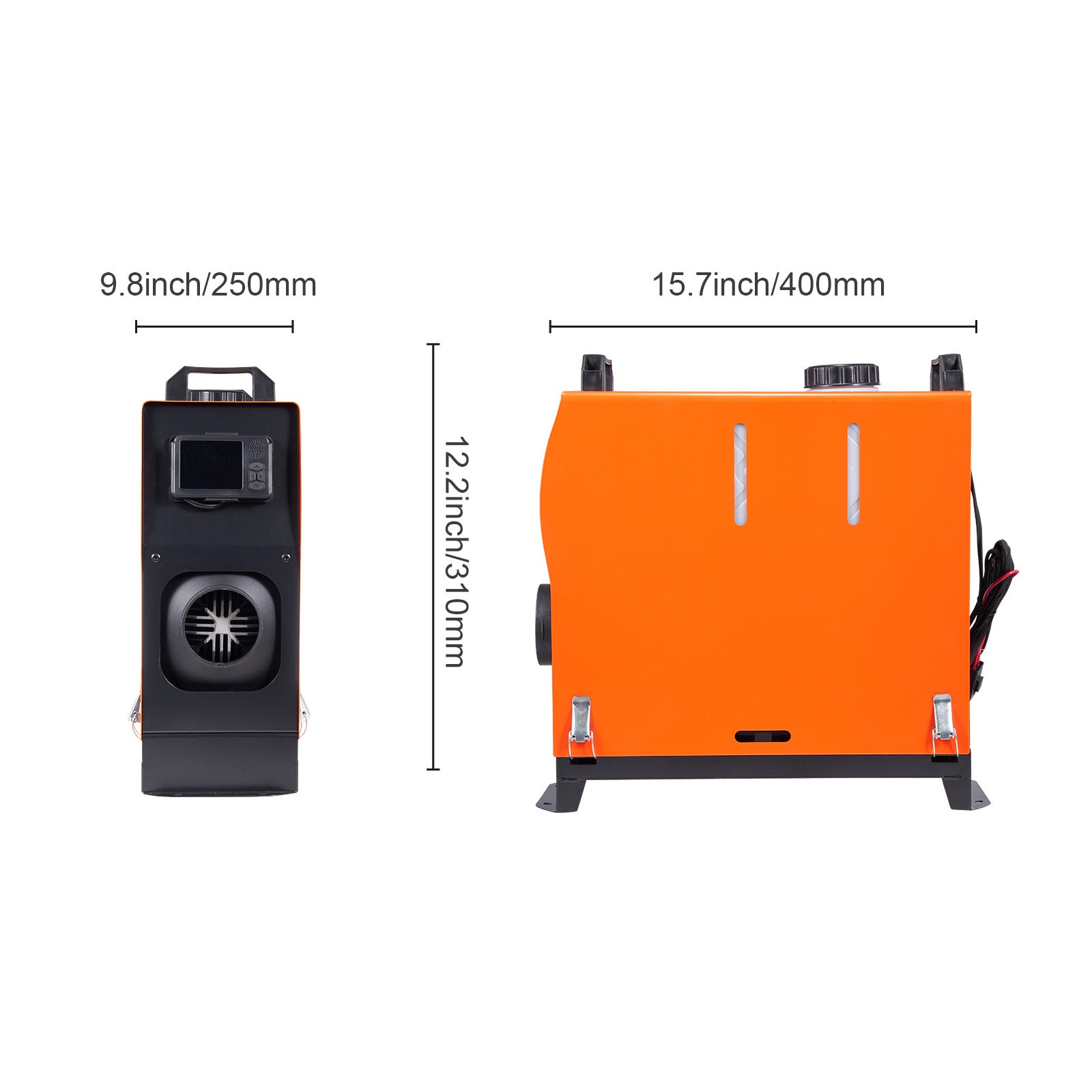 Fiqops Chauffage Auxiliaire Portable Diesel 8 KW 5 L 12 V/24 V CC Chauffage Auxiliaire Diesel Avec Télécommande Et écran LCD Chauffe-air Diesel Pour Voiture, Camping, Camping-car Rouge