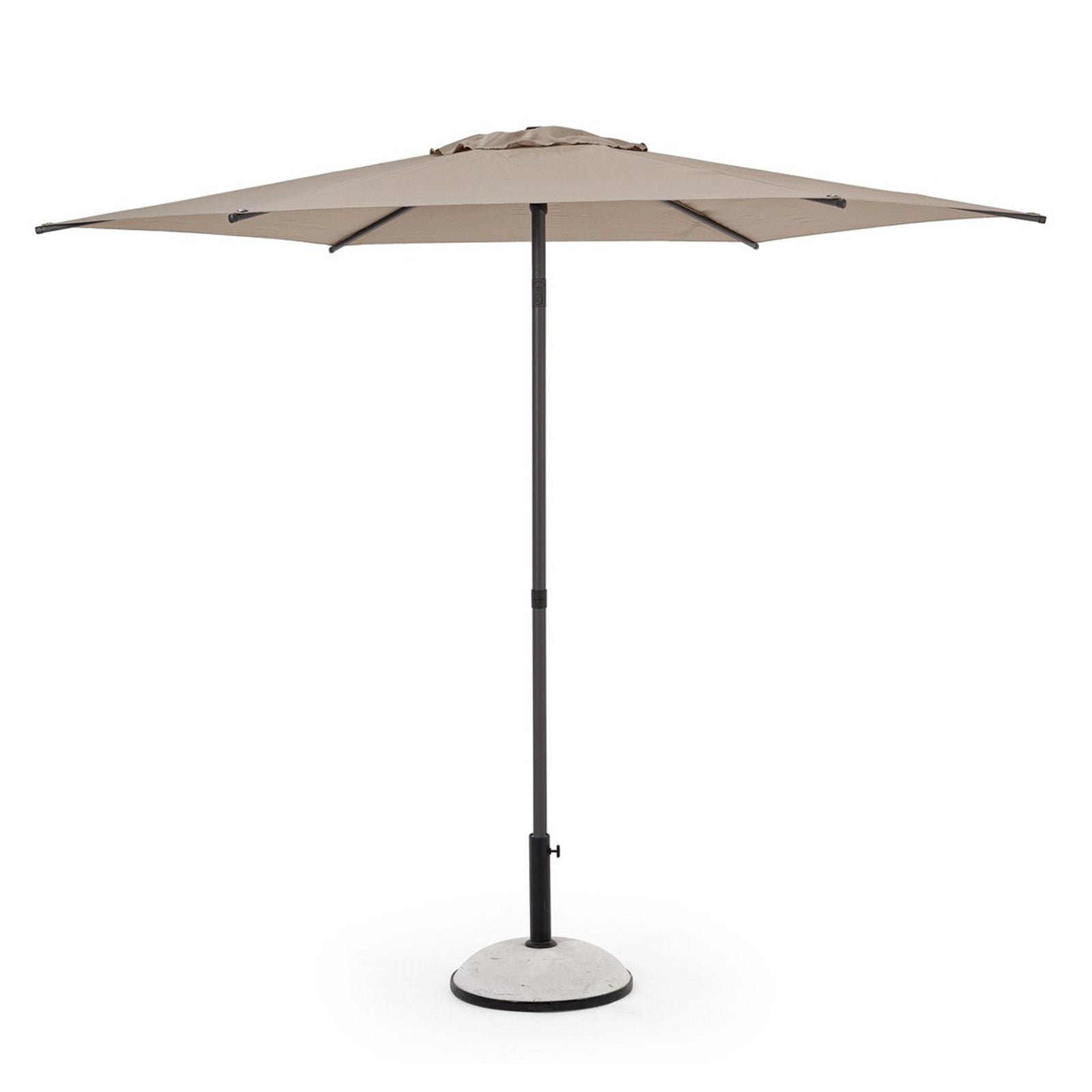 Tidyard Ombrellone Da Giardino 150x200x235 Cm – Antracite – 6 Aste, Bastone In Legno, Sistema A Puleggia – Per Terrazza E Spiaggia