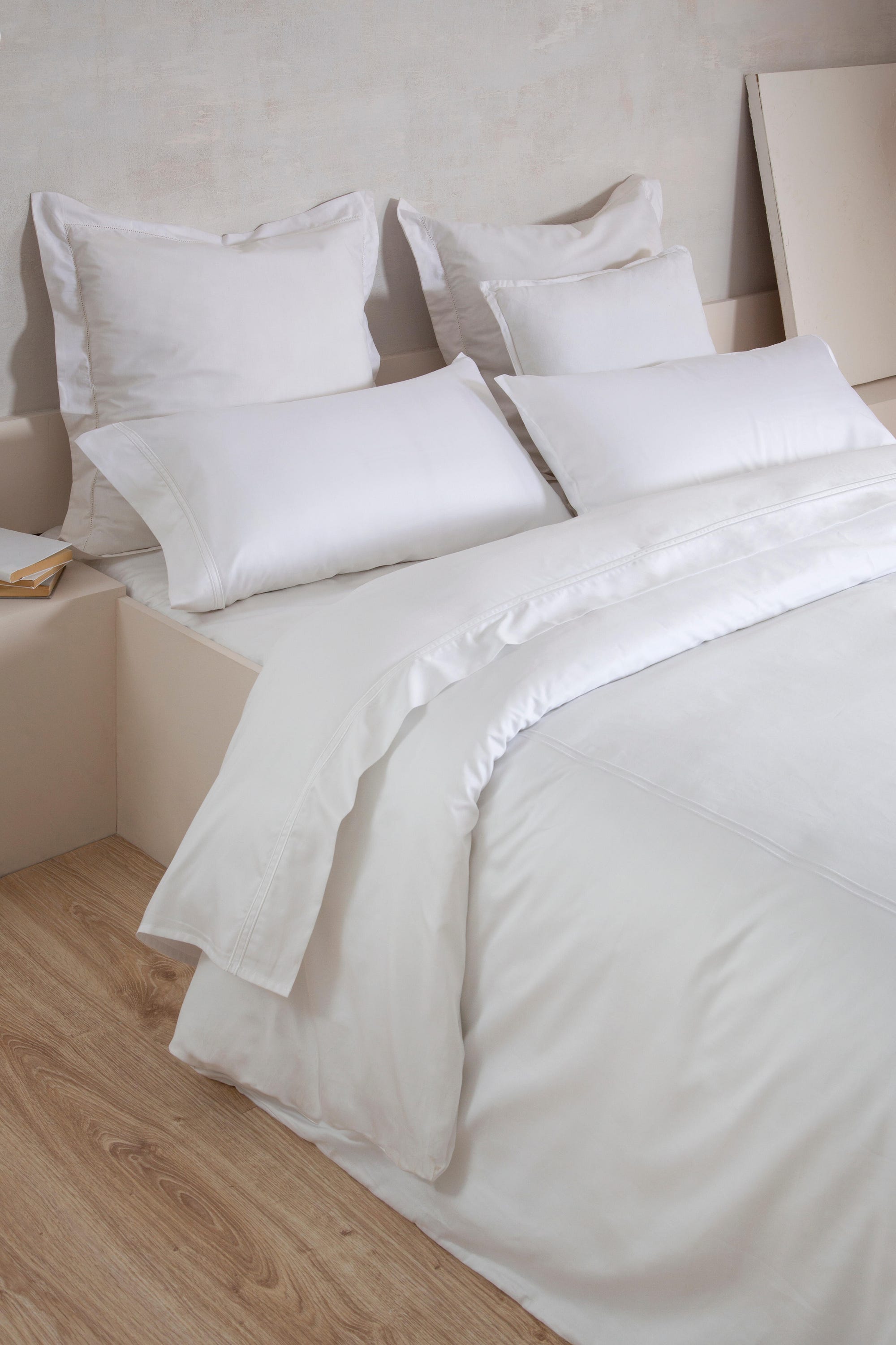 Lençol de cima Bordón INSPIRE algodão 400 fios branco cama 180 cm - 5