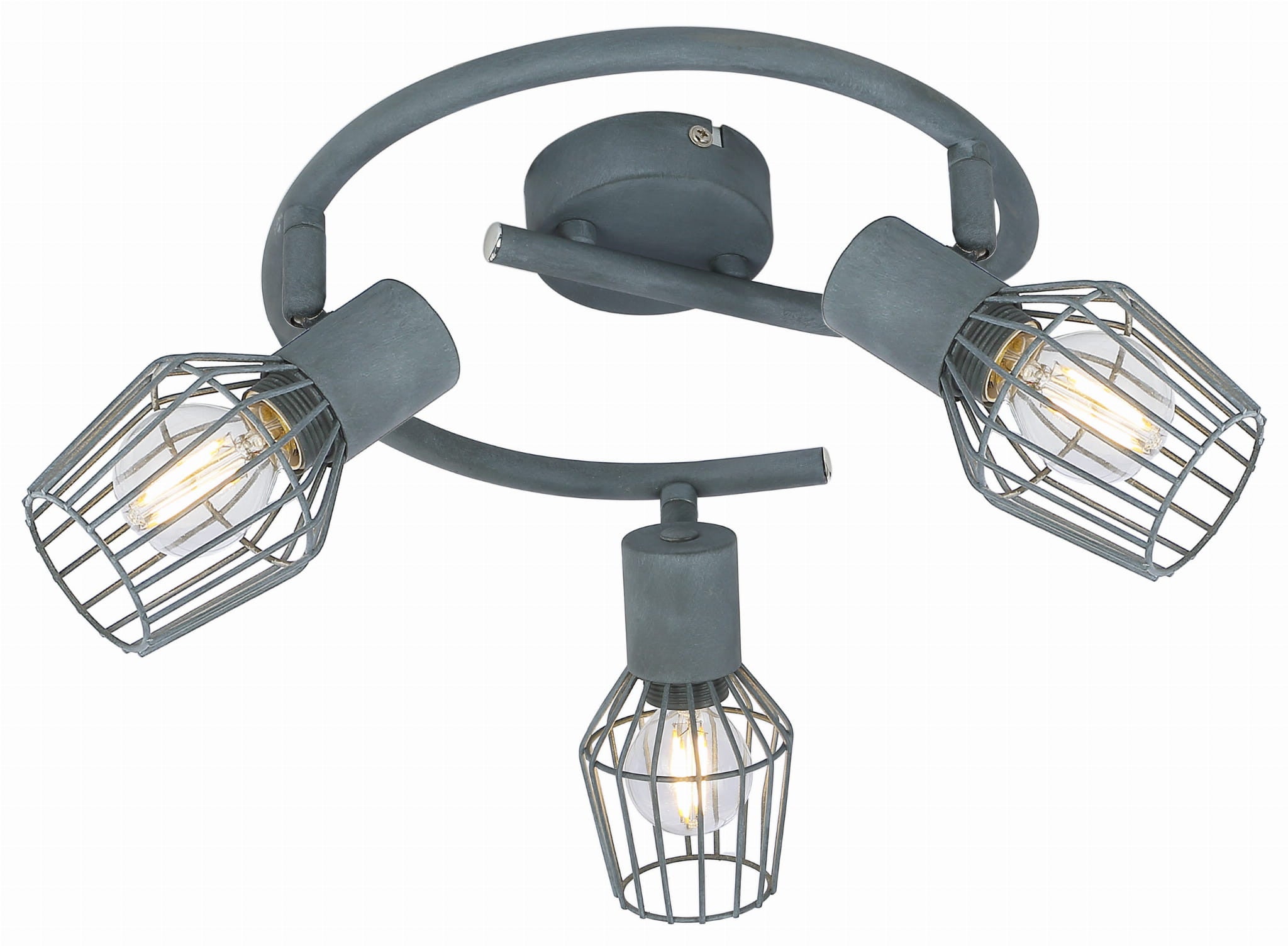 Lampa sufitowa wisząca Viking szara 3xE14x40W wym: 18 x 43 x 43 cm metal Candellux
