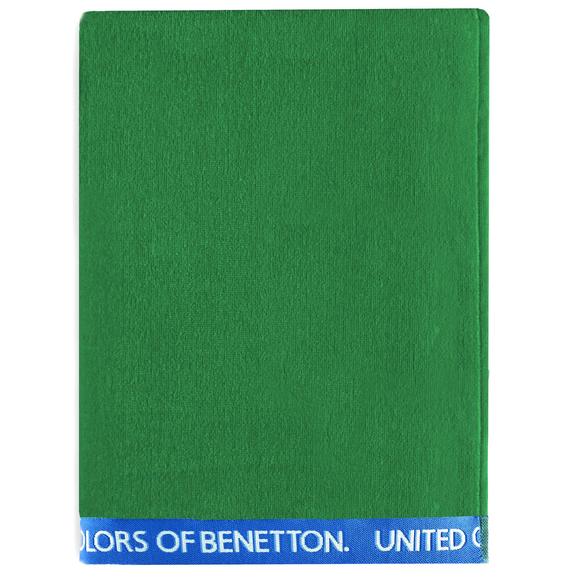 BENETTON HOUSE TELO MARE 90X160CM 380G/MQ VELOUR 100% COTONE VERDE