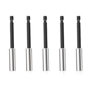 Jeu De 5 Forets à Chanfreiner/à Fraiser Réglables - Tige Hexagonale 1/4", Angle 82°, Pour Bois, Plastique, PVC - Avec Clé Et Mèches De Rechange