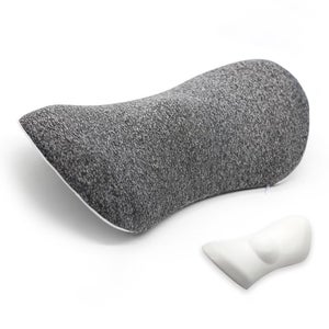 Cuscino Lombare Ergonomico Muross A Rullo In Memory Foam | 28x12 Cm Con Federa Lavabile E Cinghia Regolabile | Per Sedia Ufficio, Auto E Divano