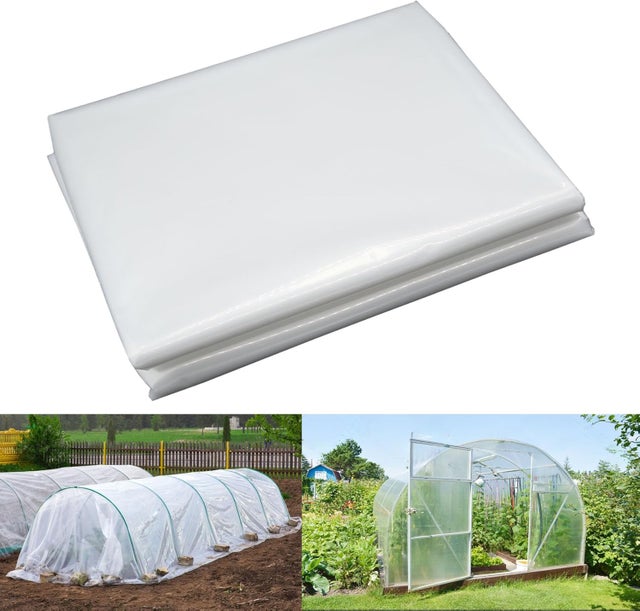 Couverture de serre : film plastique transparent, 2 mètres x 3 mètres, film de polyéthylène épais, auvent en plastique transparent.