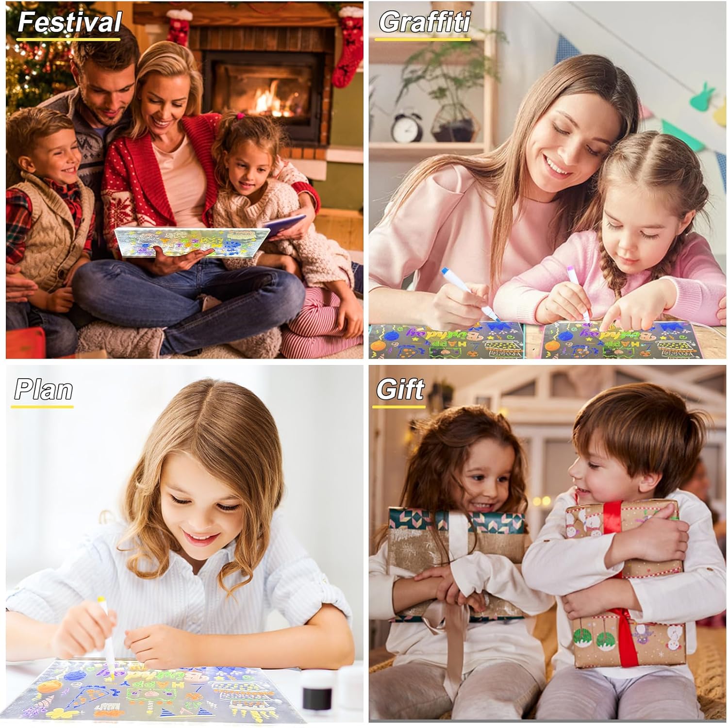 Panneau acrylique lumineux à LED, panneau d'affichage LED couleur, panneau de message LED, effaçable, avec autocollant de transfert - 20*30 cm - 5